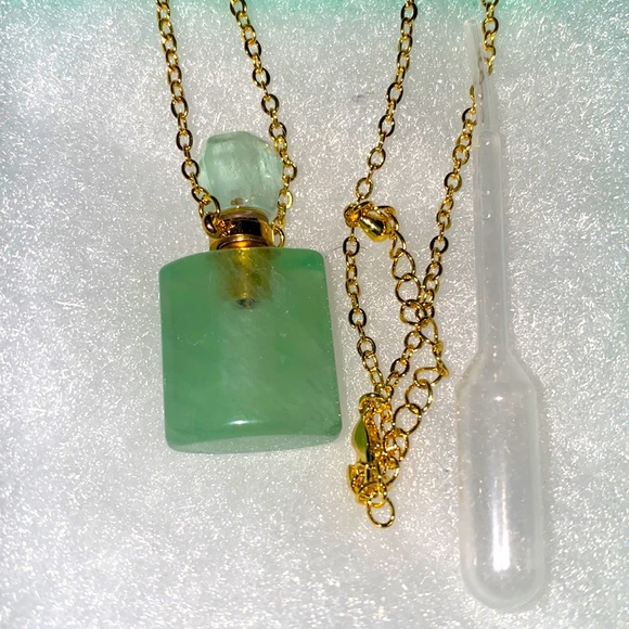 Hand Crafted Jewelry - Natural Aquamarine Perfume Bottle Necklace